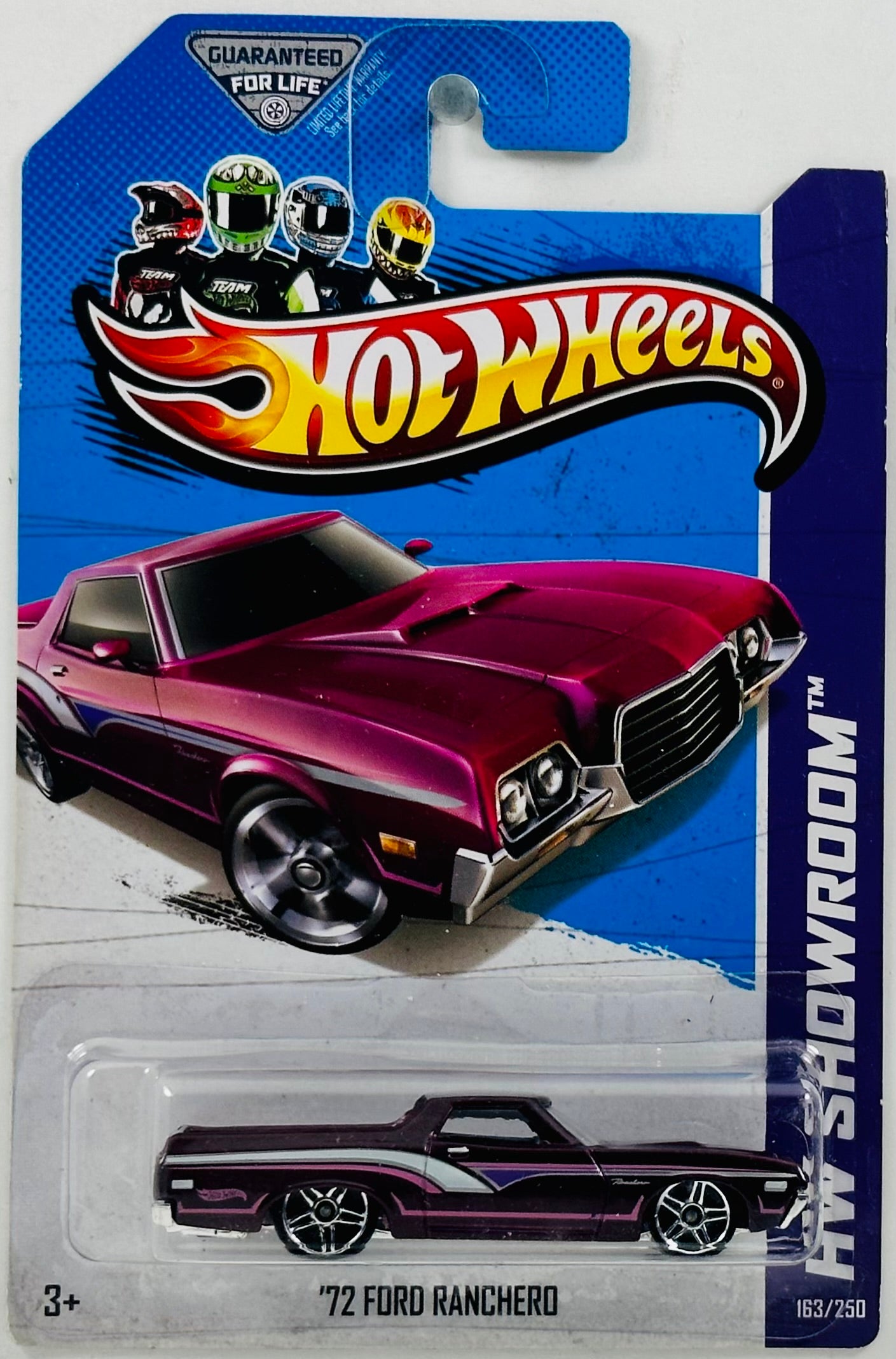 Hot Wheels 2013 - Collector # 163/250 - HW Showroom: HW Hot Trucks - '72 Ford Ranchero - Metalflake Magenta - USA