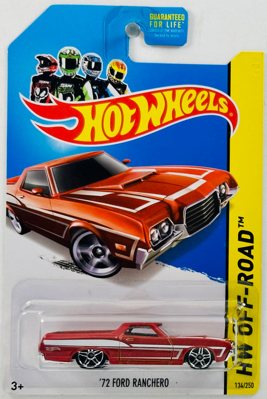 Hot Wheels 2014 - Collector # 134/250 - HW Off-Road: HW Hot Trucks - '72 Ford Ranchero - Metalflake Dark Orange - USA