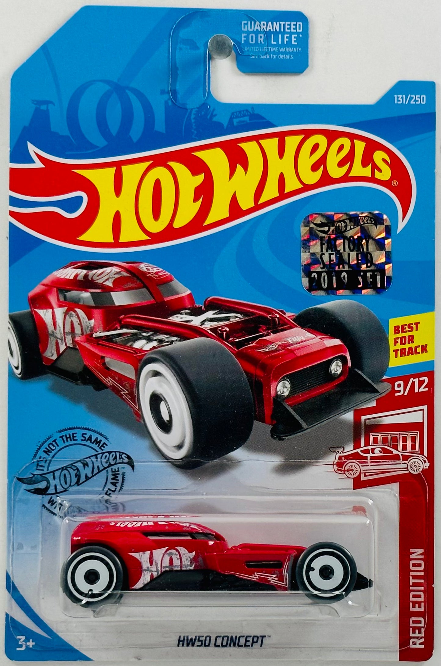 Hot Wheels 2019 - Collector # 131/250 - Red Edition 09/12 - HW50 Concept - Red - Target Exclusive - FSC