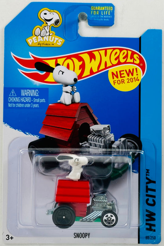 Hot Wheels 2014 - Collector # 088/250 - HW City: Tooned II - New Models - Snoopy - Red - ERROR Rear Wheel - USA