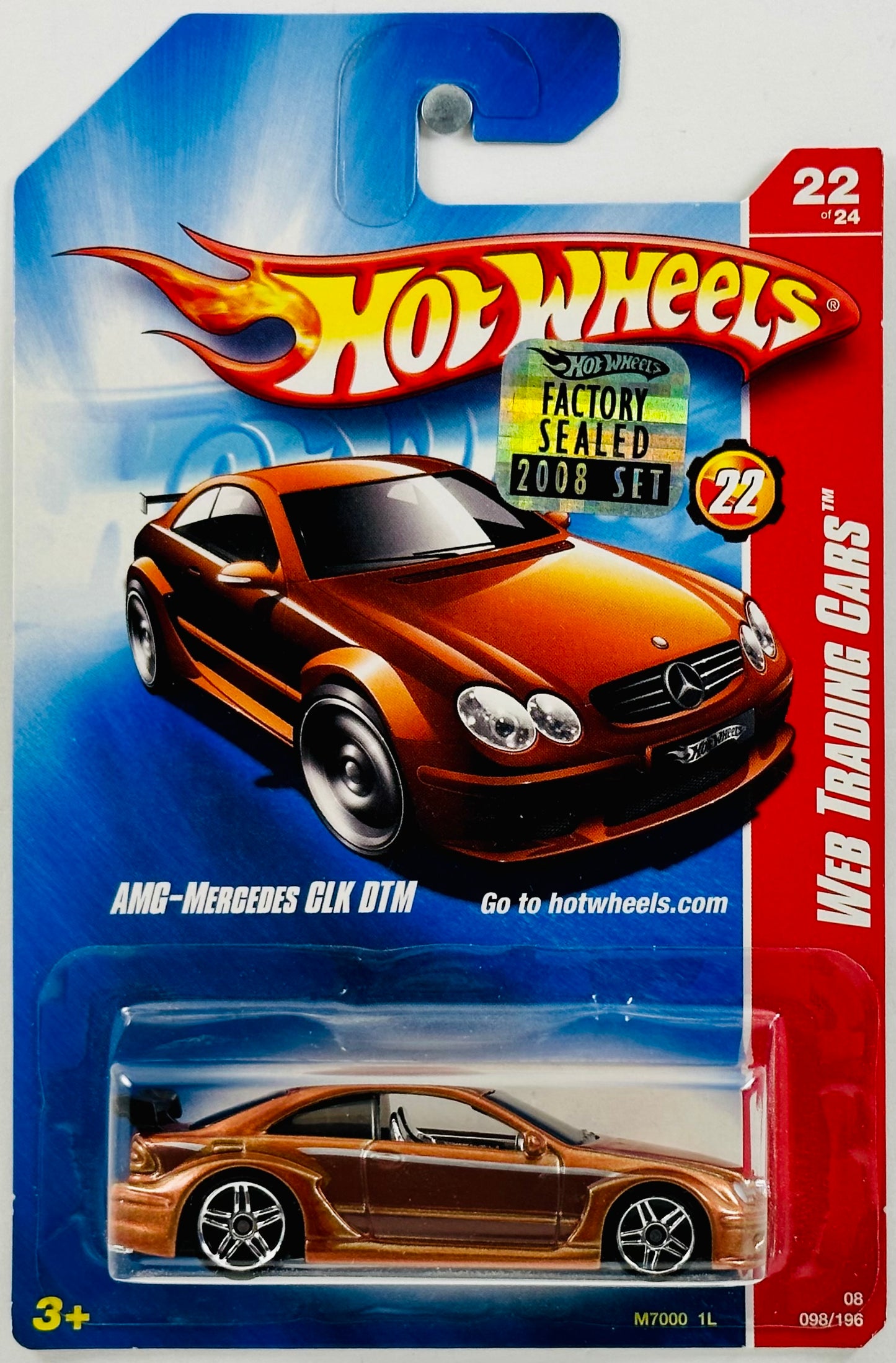 Hot Wheels 2008 - Collector # 098/196 - Web Trading Cars 22/24 - AMG-Mercedes CLK DTM - Metalflake Brown - PR5 Wheels - FSC