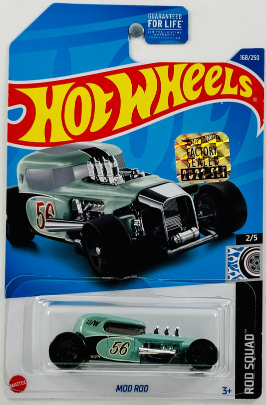 Hot Wheels 2022 - Collector # 168/250 - Rod Squad 2/5 - Mod Rod - Seafoam Green / #56 - FSC