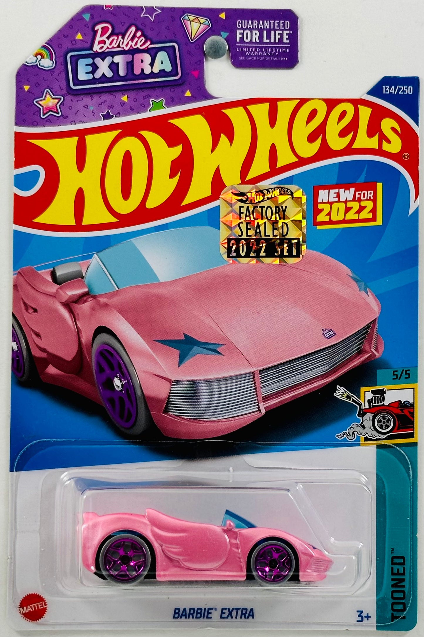 Hot Wheels 2022 - Collector # 134/250 - Tooned 5/5 - New Models - Barbie Extra - Pink - FSC