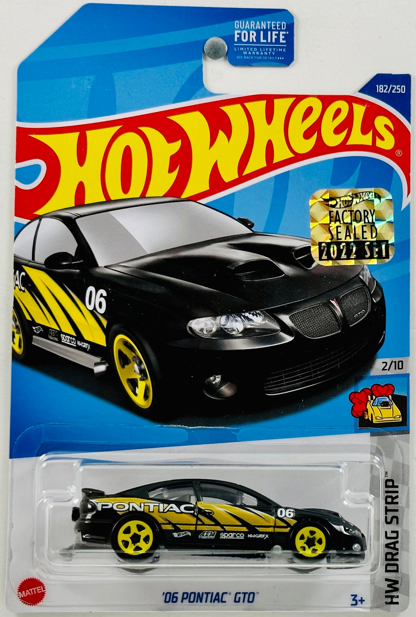 Hot Wheels 2022 - Collector # 182/250 - HW Drag Strip 2/10 - '06 Pontiac GTO - Black - FSC