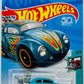Hot Wheels 2018 - Collector # 347/365 - Tooned 04/05 - Volkswagen Beetle - Metalflake Teal - USA 50th