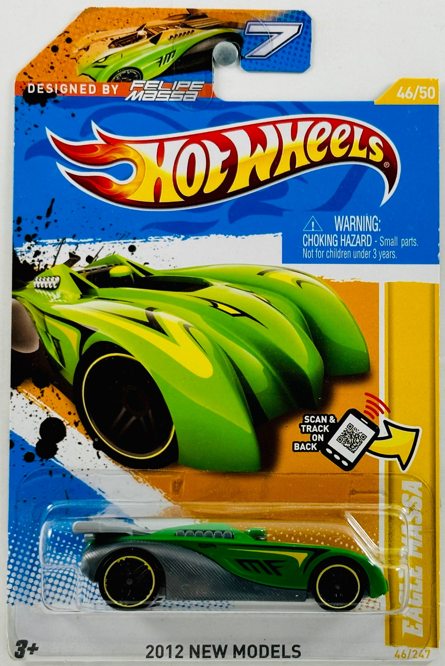 Hot Wheels 2012 - Collector # 046/247 - New Models 46/50 - Eagle Massa - Green - Designed by Felipe Massa - USA