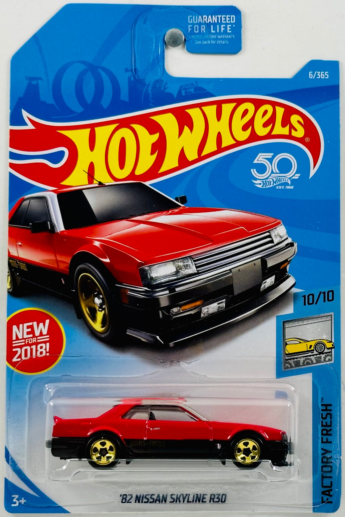 Hot Wheels 2018 - Collector # 006/365 - Factory Fresh 10/10 - New Models - '82 Nissan Skyline R30 - Red - USA