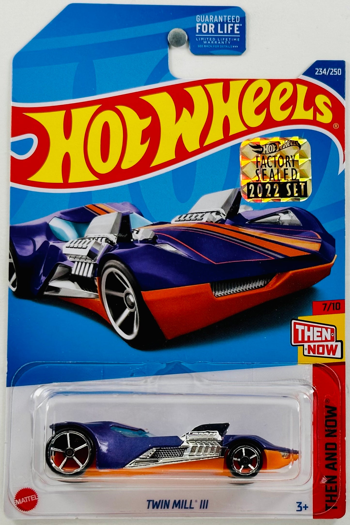 Hot Wheels 2022 - Collector # 234/250 - Then And Now 7/10 - Twin Mill III - Purple - FSC