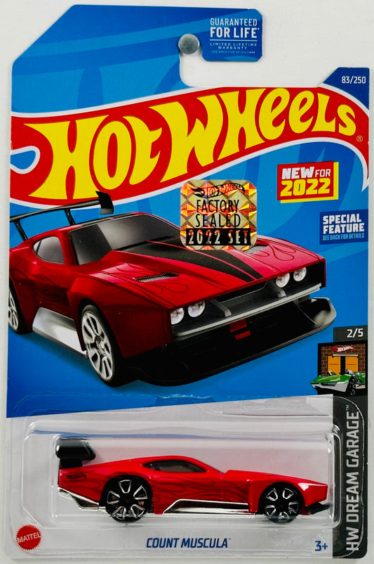 Hot Wheels 2022 - Collector # 083/250 - HW Dream Garage 2/5 - New Models - Count Muscula - Red - FSC