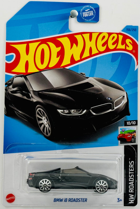 Hot Wheels 2023 - Collector # 156/250 - HW Roadsters 10/10 - BMW i8 Roadster - Black - Protonic Frozen Black - USA