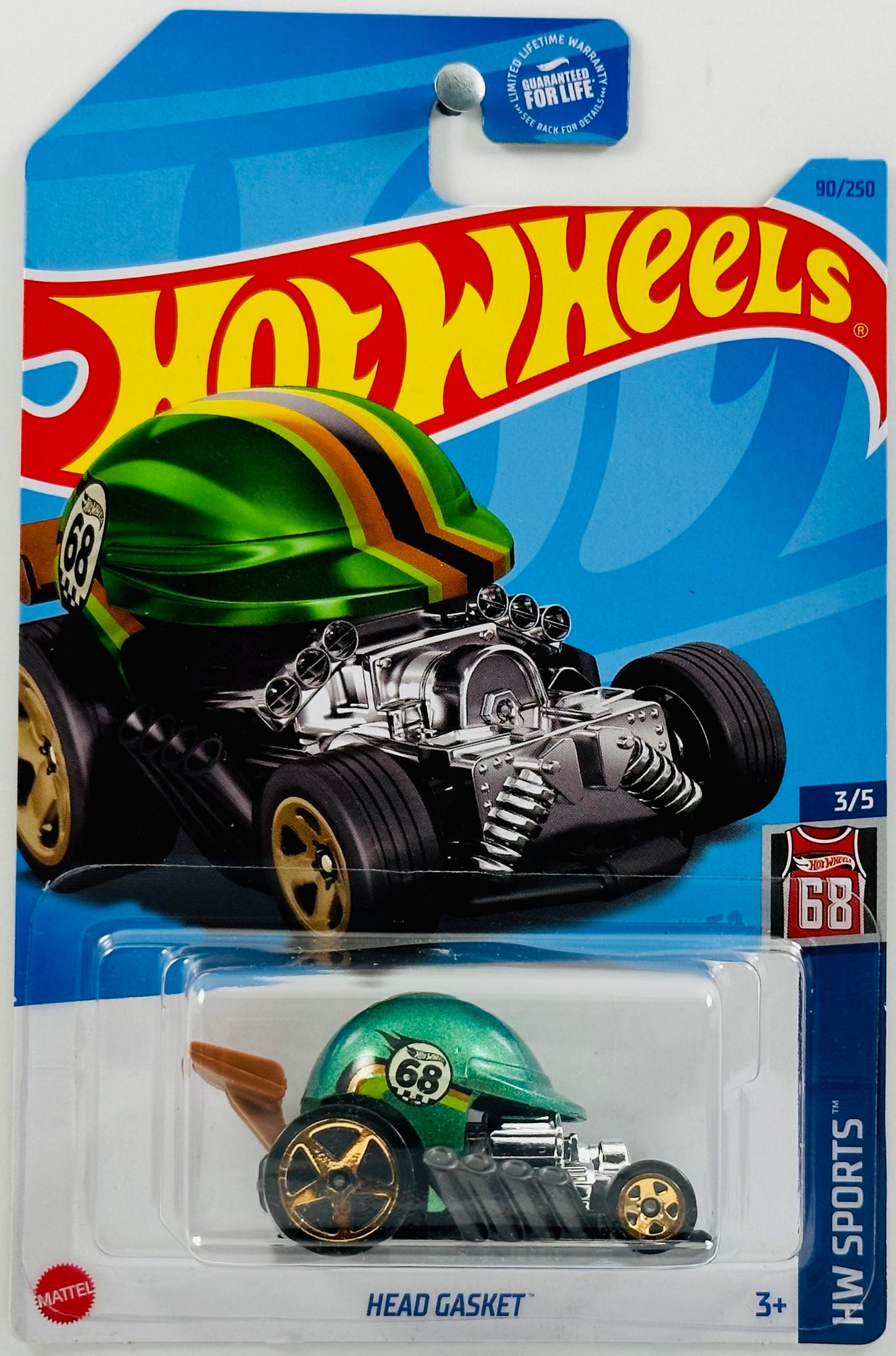 Hot Wheels 2023 - Collector # 090/250 - HW Sports 03/05 - Head Gasket - Metalflake Green - USA