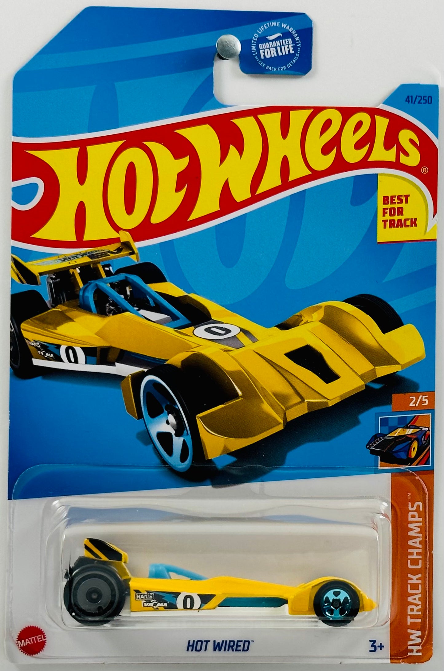 Hot Wheels 2023 - Collector # 041/250 - HW Track Champs 02/05 - Hot Wired - Yellow - USA