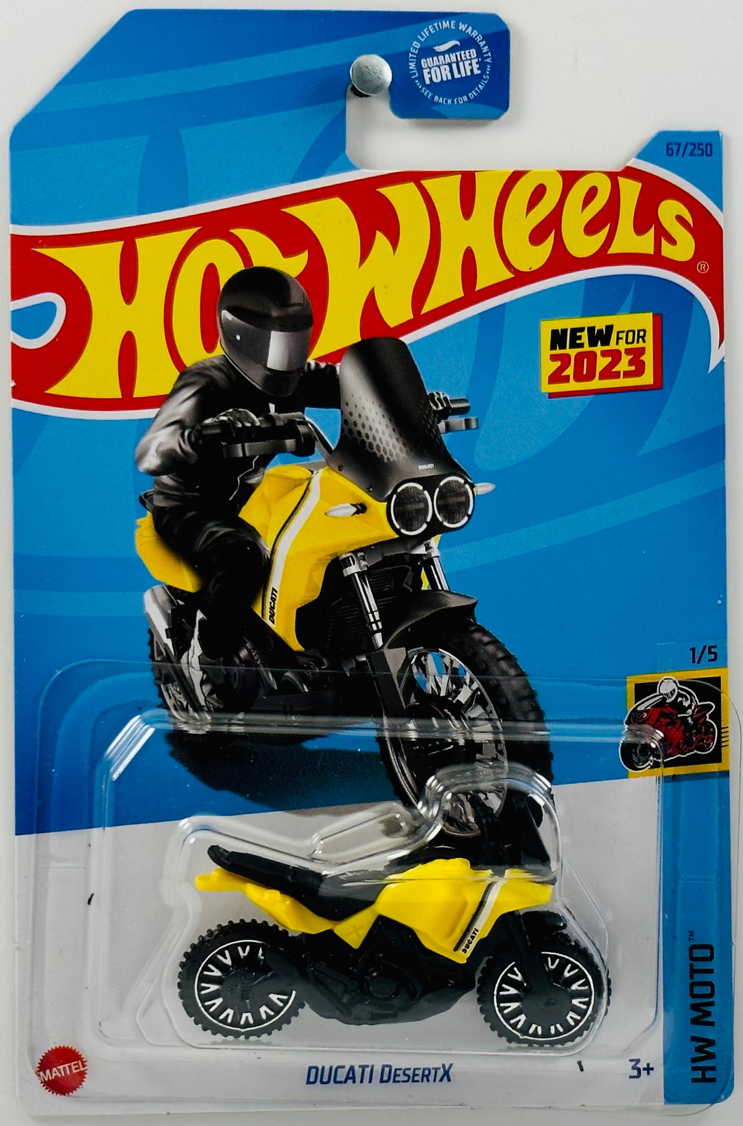 Hot Wheels 2023 - Collector # 067/250 - HW Moto 01/05 - New Models - Ducati DesertX - Superlight Yellow - USA