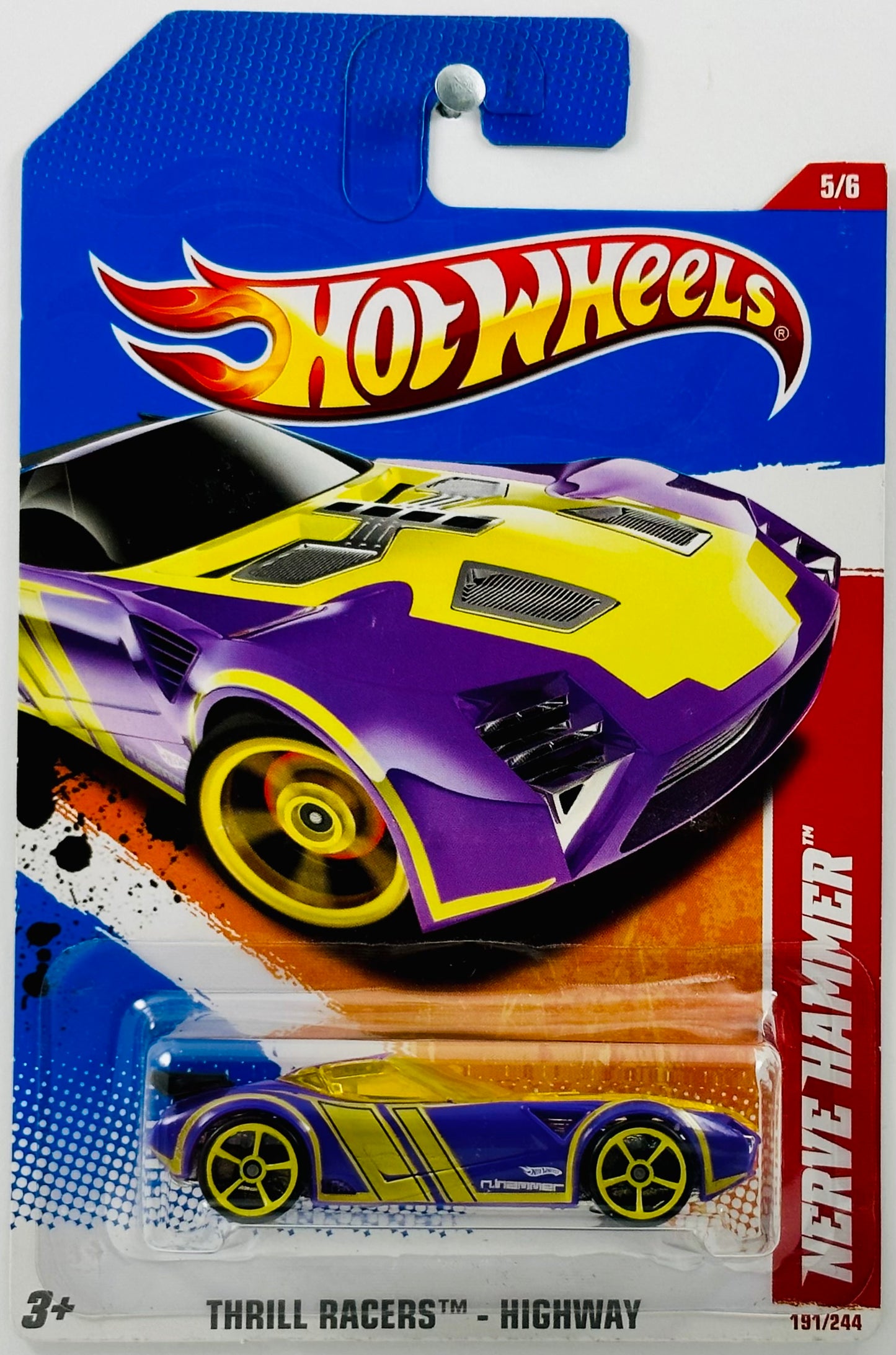 Hot Wheels 2011 - Collector # 191/244 - Thrill Racers: Highway 05/06 - Nerve Hammer - Purple - USA