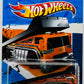 Hot Wheels 2011 - Collector # 173/244 - HW City Works 03/10 - Back Slider - Orange - Chrome Windows with HW Banner / Black Ramp - ERROR: Rear Wheel - Walmart Exclusive - USA