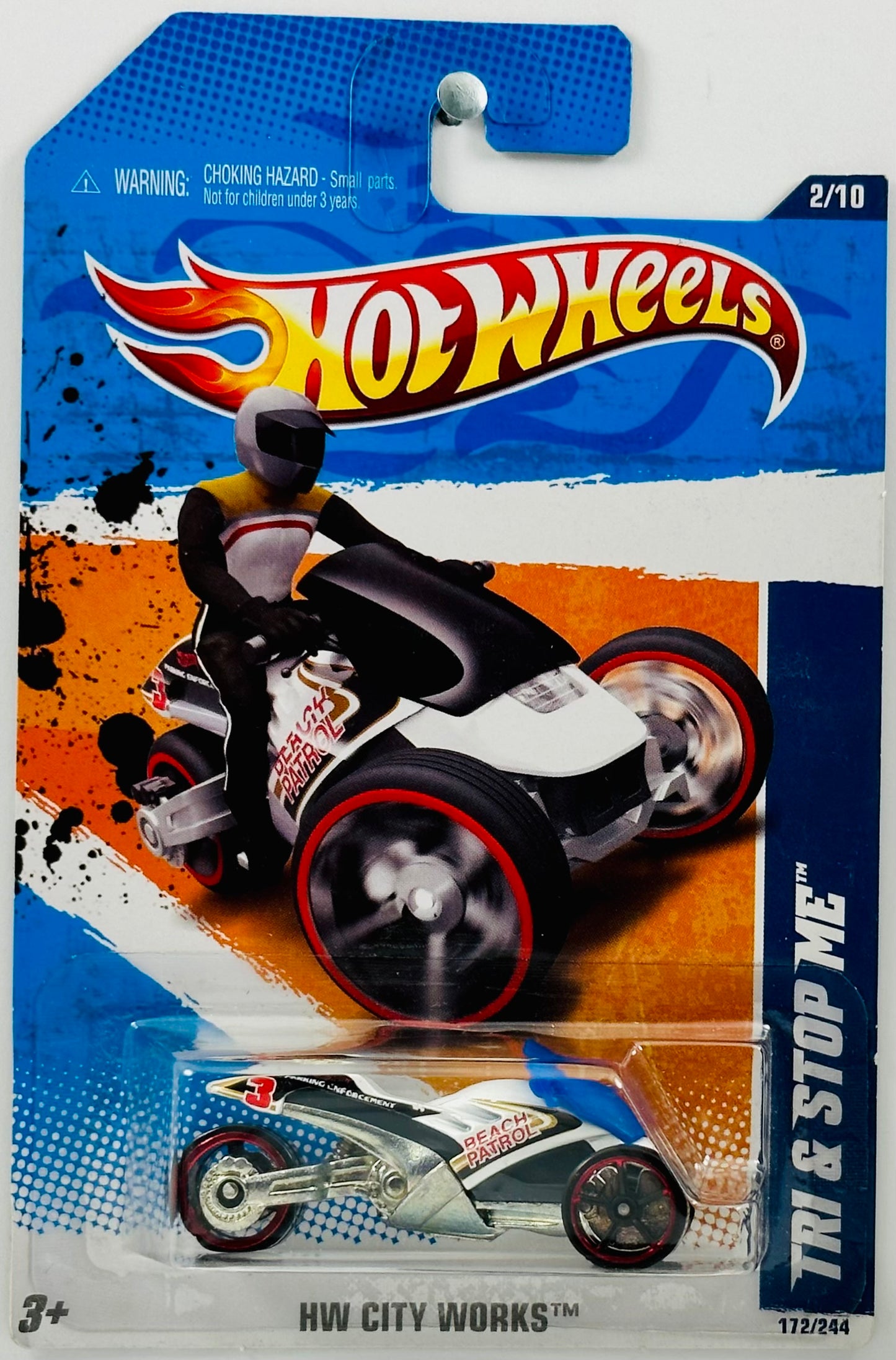 Hot Wheels 2011 - Collector # 172/244 - HW City Works 02/10 - Tri & Stop Me - White - USA