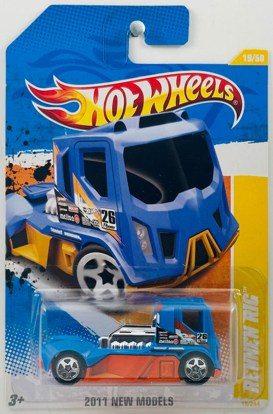 Hot Wheels 2011 - Collector # 019/244 - New Models 19/50 - Rennen Rig - Blue - USA