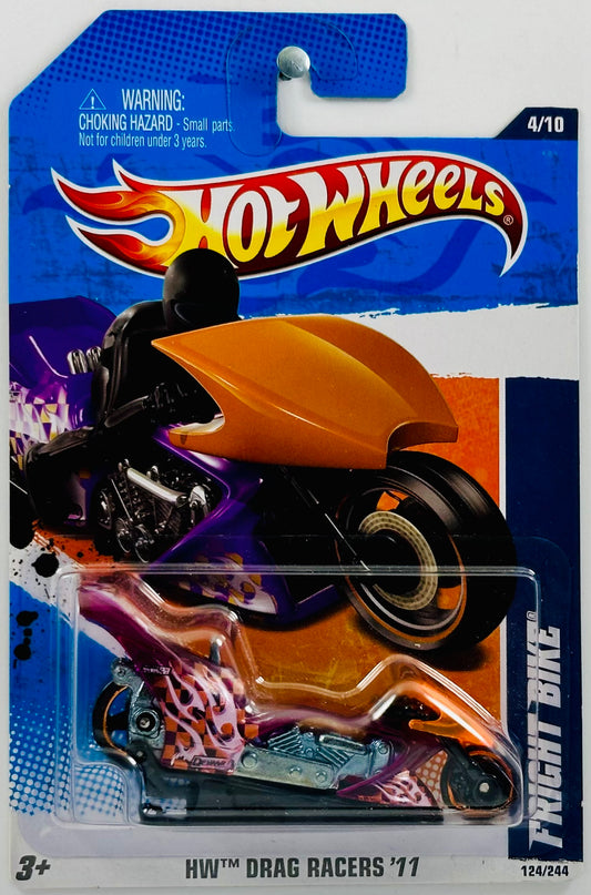 Hot Wheels 2011 - Collector # 124/244 - HW Drag Racers 04/10 - Fright Bike - Transparent Purple - USA