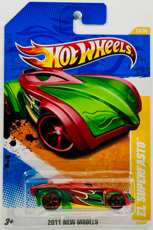 Hot Wheels 2011 - Collector # 023/244 - New Models 23/50 - El Superfasto - Pearl Dark Red - USA