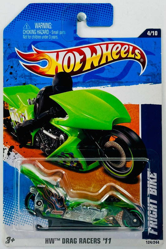 Hot Wheels 2011 - Collector # 124/244 - HW Drag Racers 04/10 - Fright Bike - Transparent Green - USA