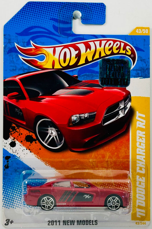 Hot Wheels 2011 - Collector # 043/244 - New Models 43/50 - '11 Dodge Charger R/T - Red Metallic - FSC