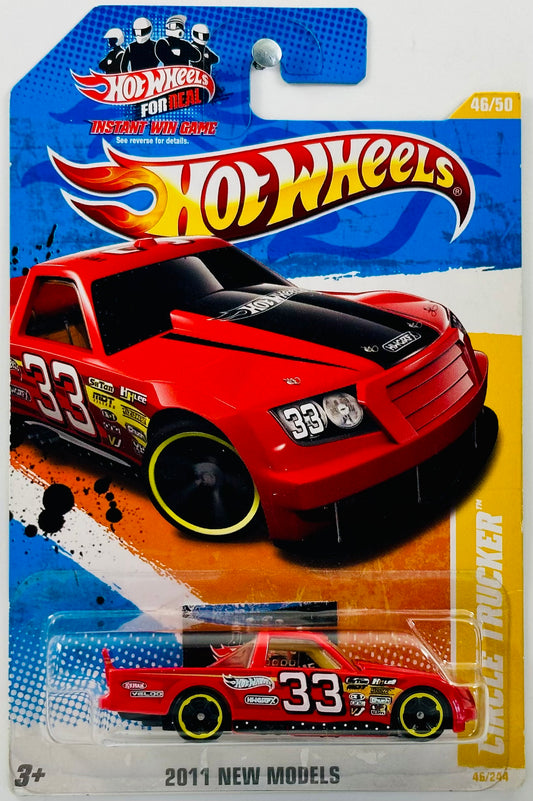 Hot Wheels 2011 - Collector # 046/244 - New Models 46/50 - Circle Trucker - Red - USA Instant Win