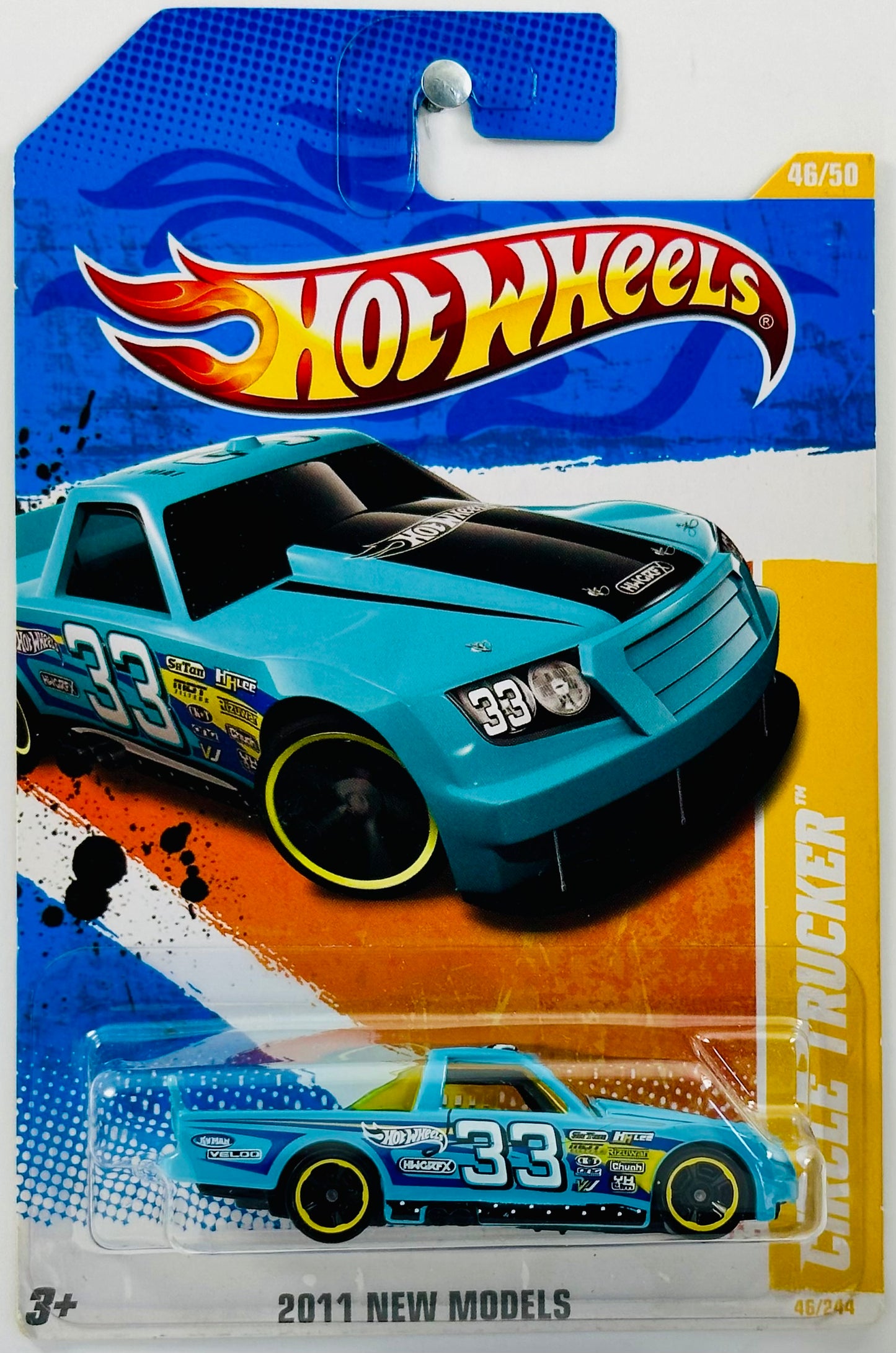 Hot Wheels 2011 - Collector # 046/244 - New Models 46/50 - Circle Tracker - Turquoise - '33' - USA