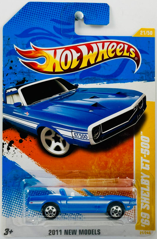 Hot Wheels 2011 - Collector # 021/244 - New Models 21/50 - '69 Shelby GT-500 - Blue - USA