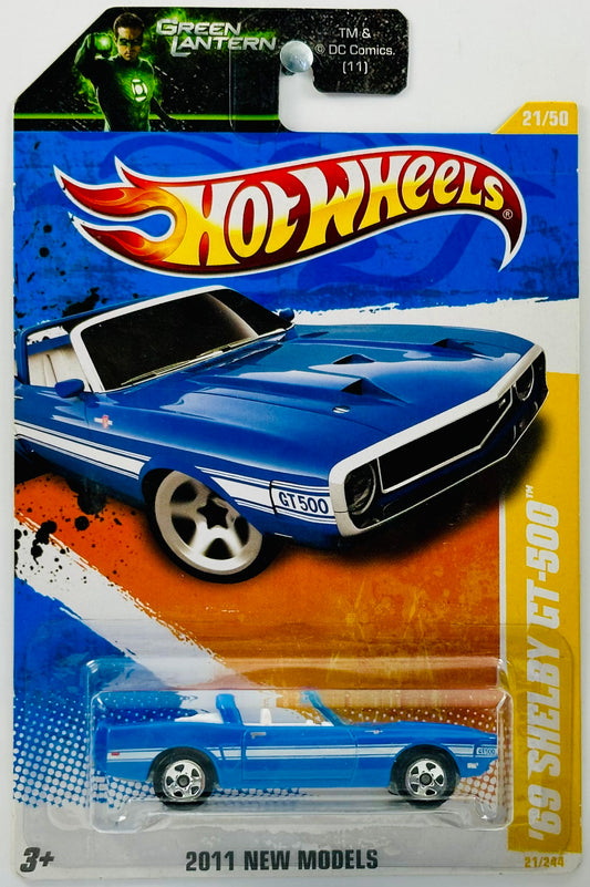 Hot Wheels 2011 - Collector # 021/244 - New Models 21/50 - '69 Shelby GT-500 - Blue - USA Green Lantern Promo