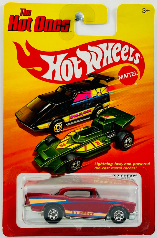 Hot Wheels 2011 - The Hot Ones - '57 Chevy - Metallic Dark Red - Basic Wheels - Metal/Metal - Lightning Fast Metal Racers