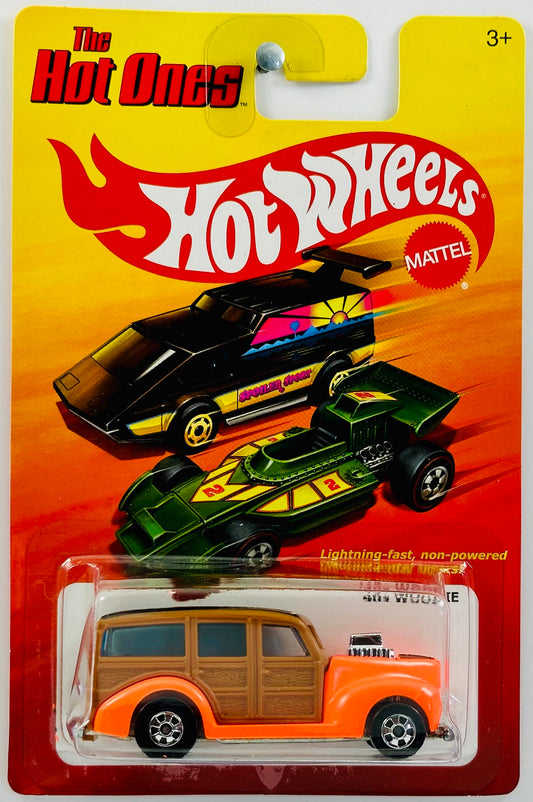 Hot Wheels 2011 - The Hot Ones - '40's Woodie - Orange - Brown Cab - Basic Wheels - Metal/Metal - Lightning Fast Metal Racers