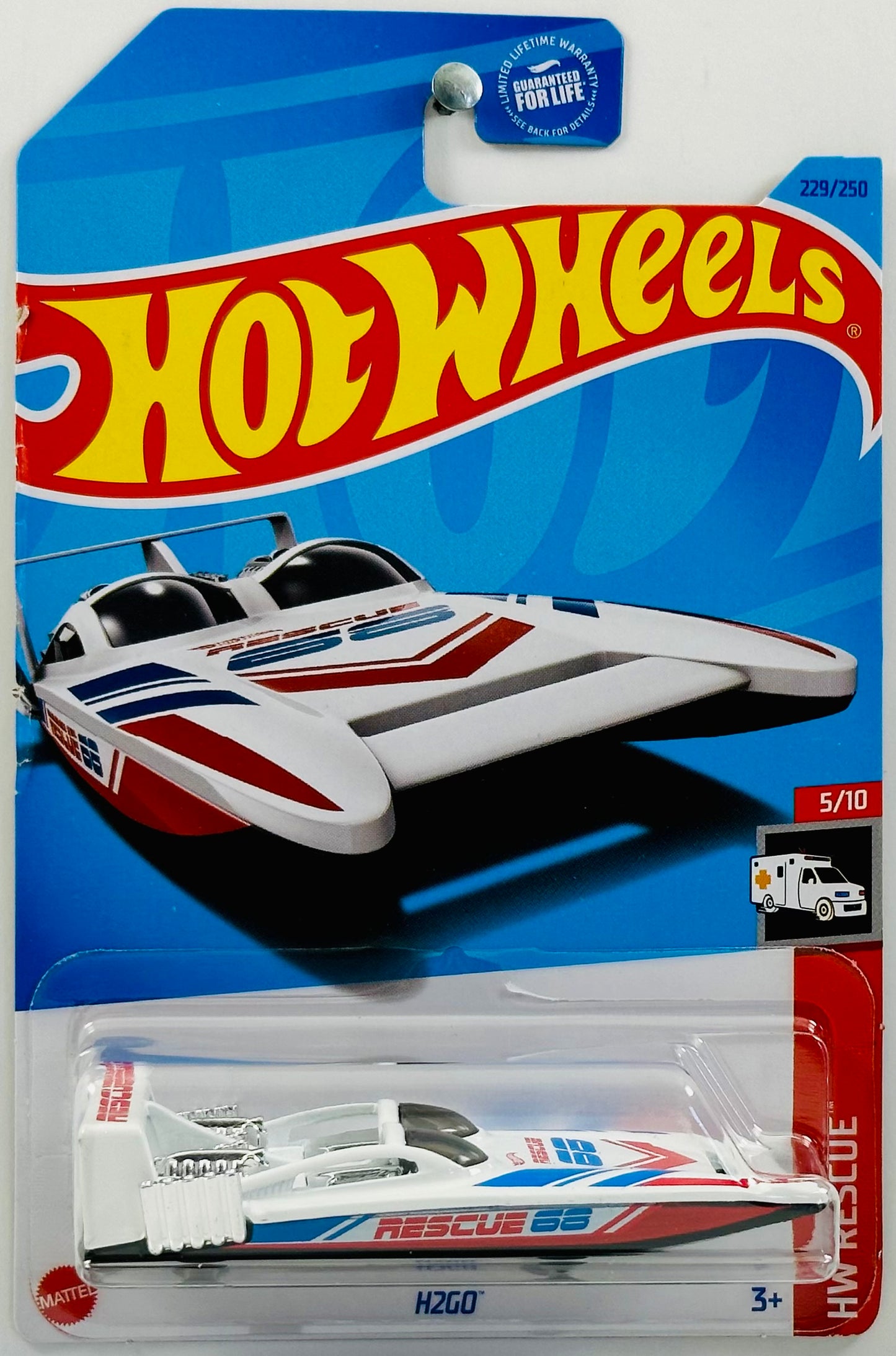 Hot Wheels 2023 - Collector # 229/250 - HW Rescue 05/10 - H2GO - White - USA