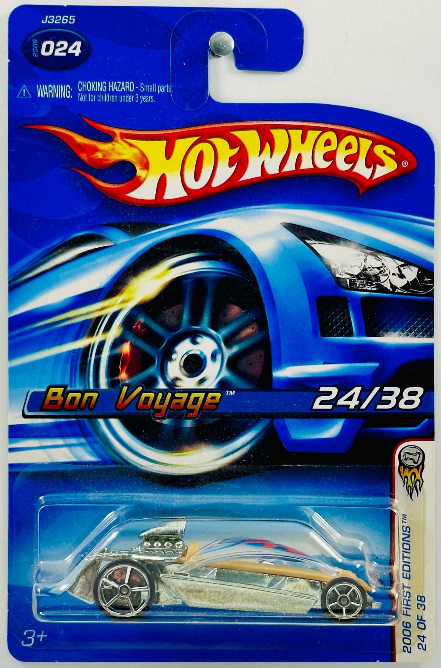 Hot Wheels 2006 - Collector # 024/223 - First Editions 24/38 - Bon Voyage - ZAMAC - Tan with No Wood Grain - USA