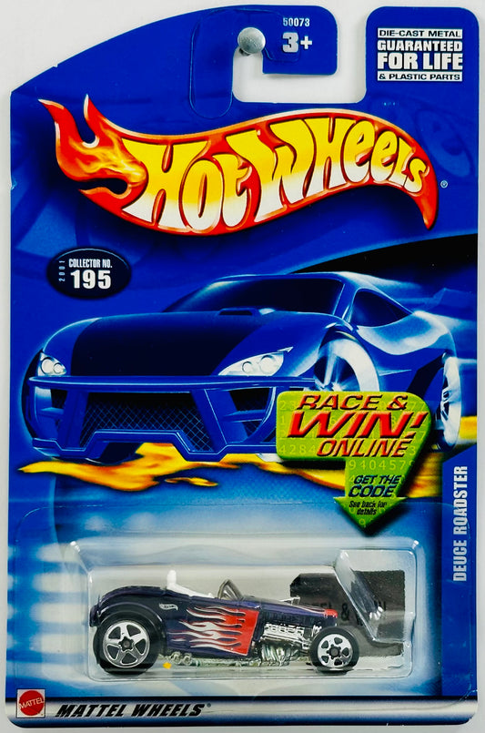 Hot Wheels 2001 - Collector # 195/240 - Deuce Roadster - Metalflake Purple - USA R&W