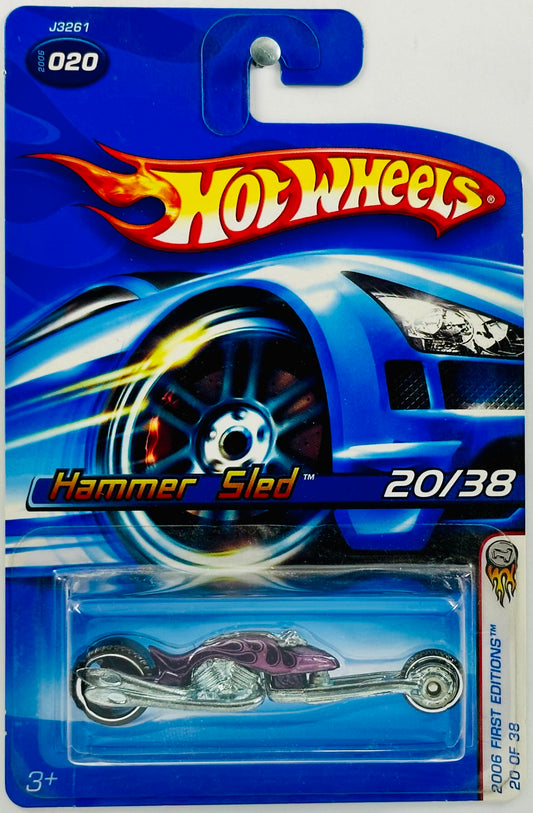 Hot Wheels 2006 - Collector # 020/223 - First Editions 20/38 - Hammer Sled - Metalflake Purple - MC5 Wheels - USA