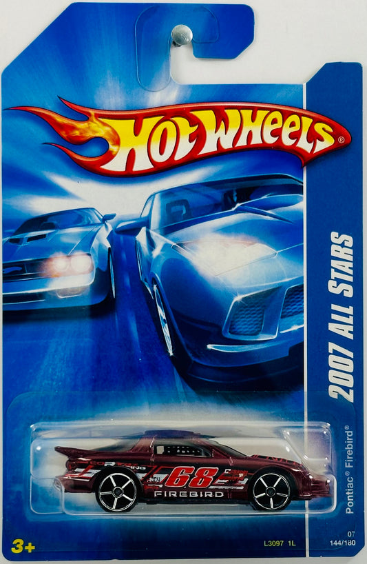 Hot Wheels 2007 - Collector # 144/180 - All Stars 12/24 - Pontiac Firebird - Metallic Burgandy - USA