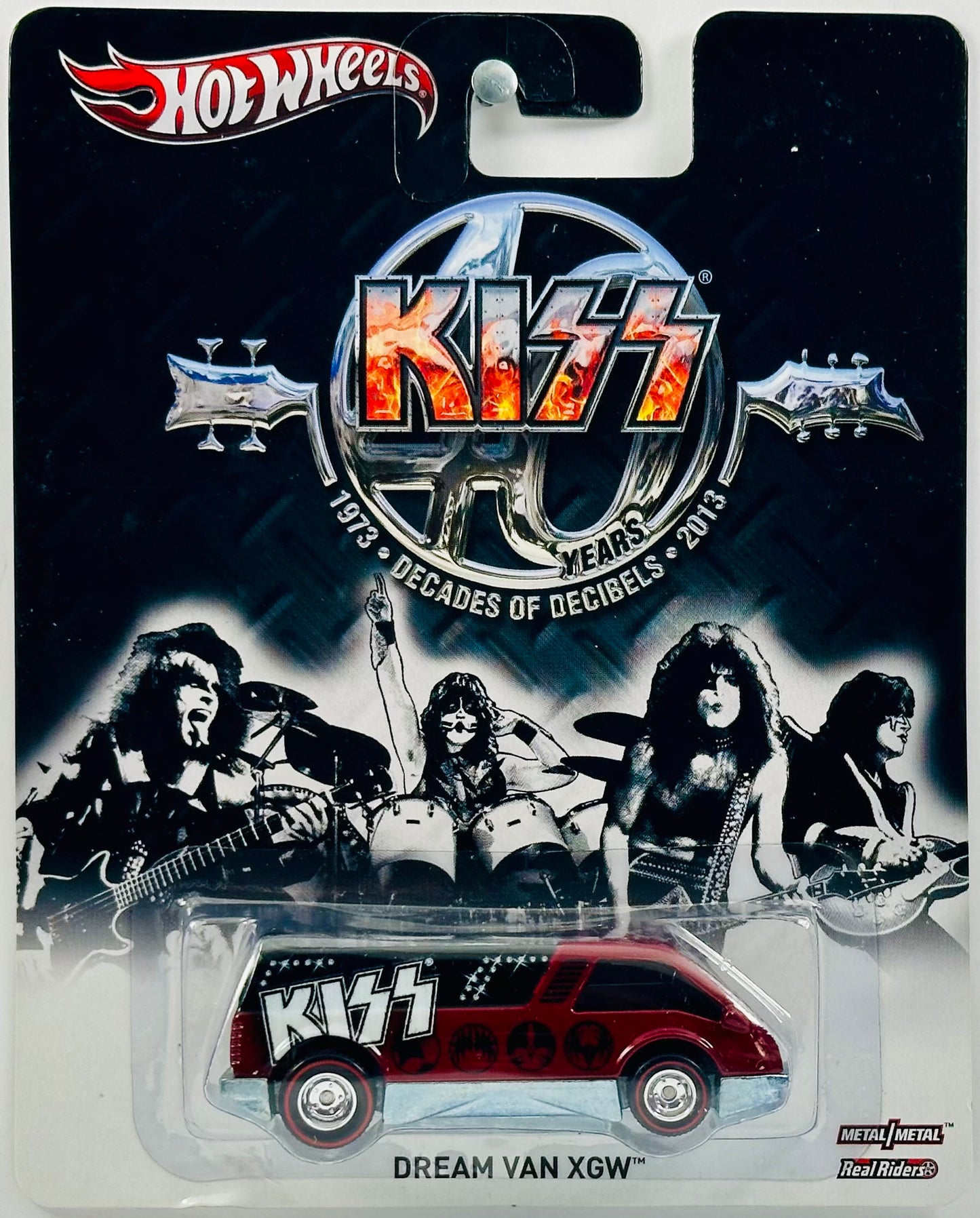 Hot Wheels 2013 - Pop Culture: Live Nation - Dream Van XGW - Metalflake Dark Red - KISS - Metal/Metal & Real Riders
