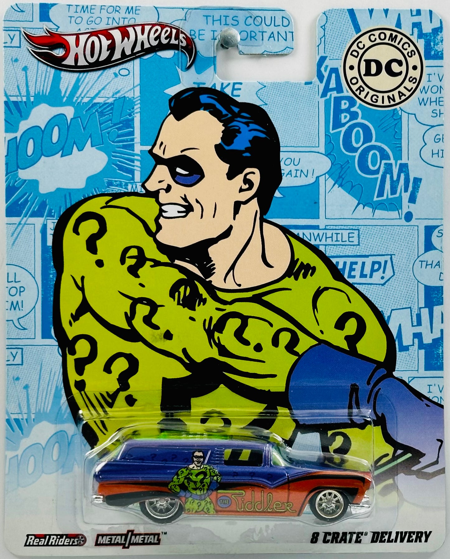 Hot Wheels 2012 - Nostalgic: DC Comics - 8 Crate Delivery - Purple - Riddler - Metal/Metal & Real Riders