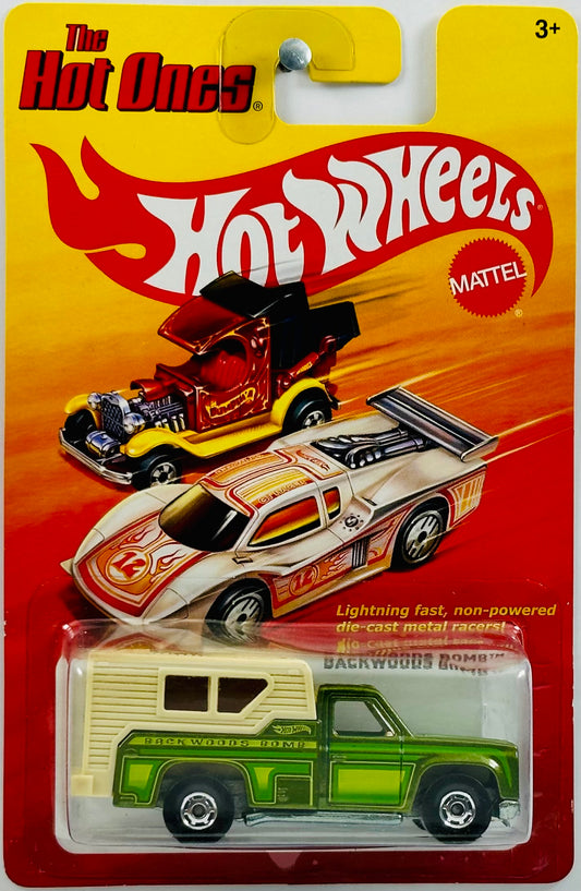 Hot Wheels 2012 - The Hot Ones - Backwoods Bomb - Metalflake Green - Cream Camper - Hot Ones Wheels - Metal/Metal - Lightning Fast Metal Racers