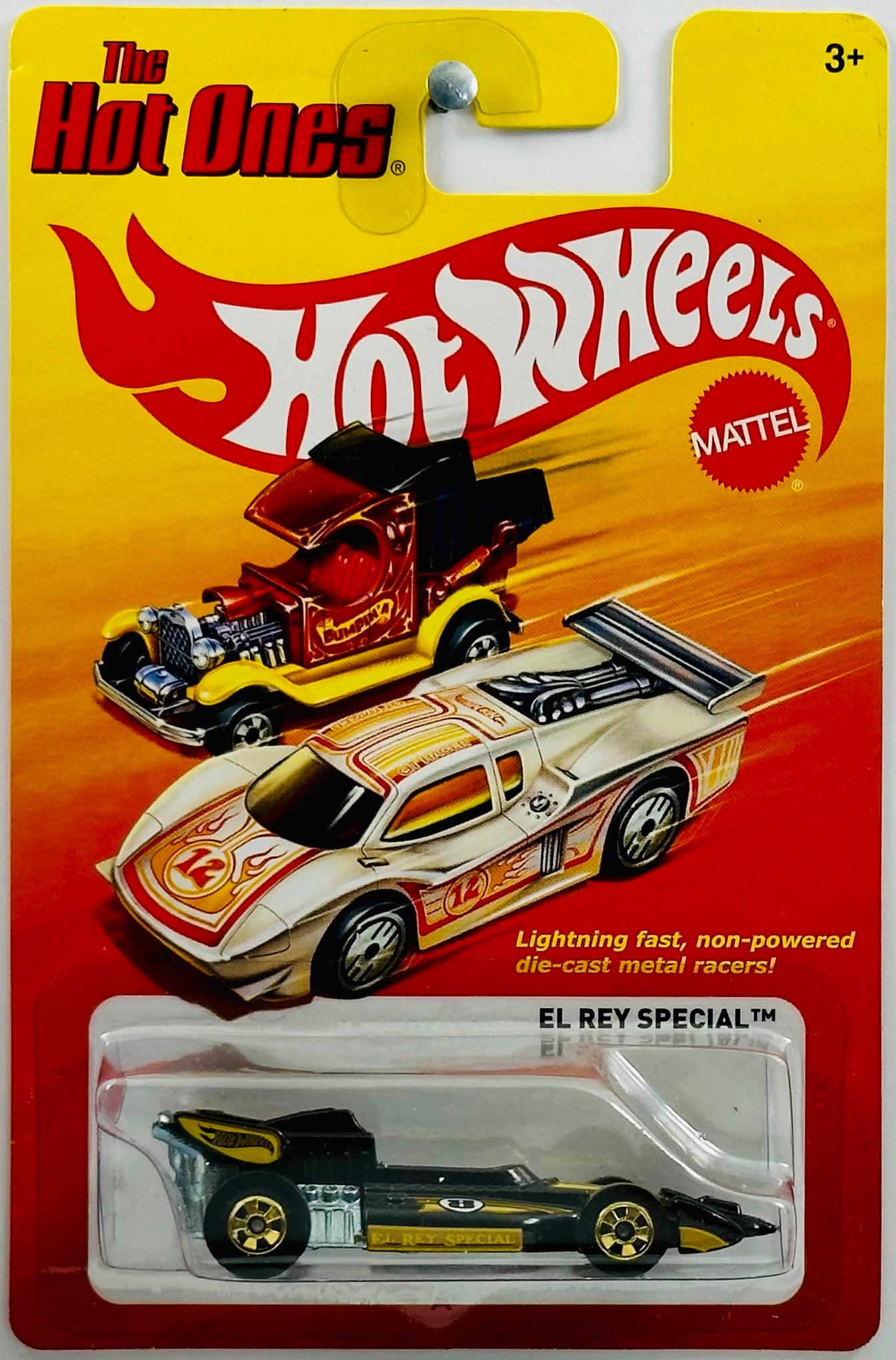 Hot Wheels 2012 - The Hot Ones - El Rey Special - Black - Gold Basic Wheels - Metal/Metal - Lightning Fast Metal Racers
