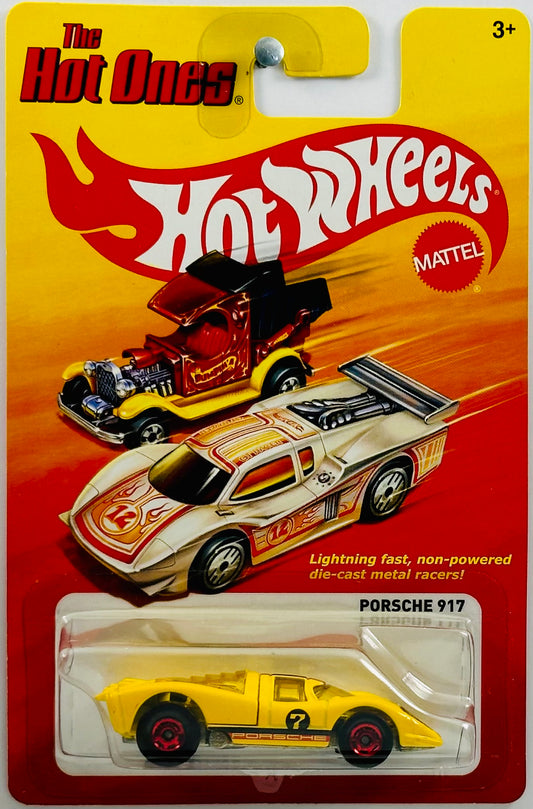 Hot Wheels 2012 - The Hot Ones - Porsche 917 - Yellow - Red Hot Ones - Metal/Metal - Lightning Fast Metal Racers