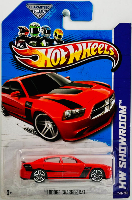 Hot Wheels 2013 - Collector # 228/250 - HW Showroom: Then And Now - '11 Dodge Charger R/T - Red - USA