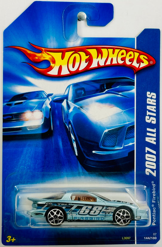 Hot Wheels 2007 - Collector # 144/180 - All Stars 12/24 - Pontiac Firebird - Light Blue - Y5 Wheels - USA