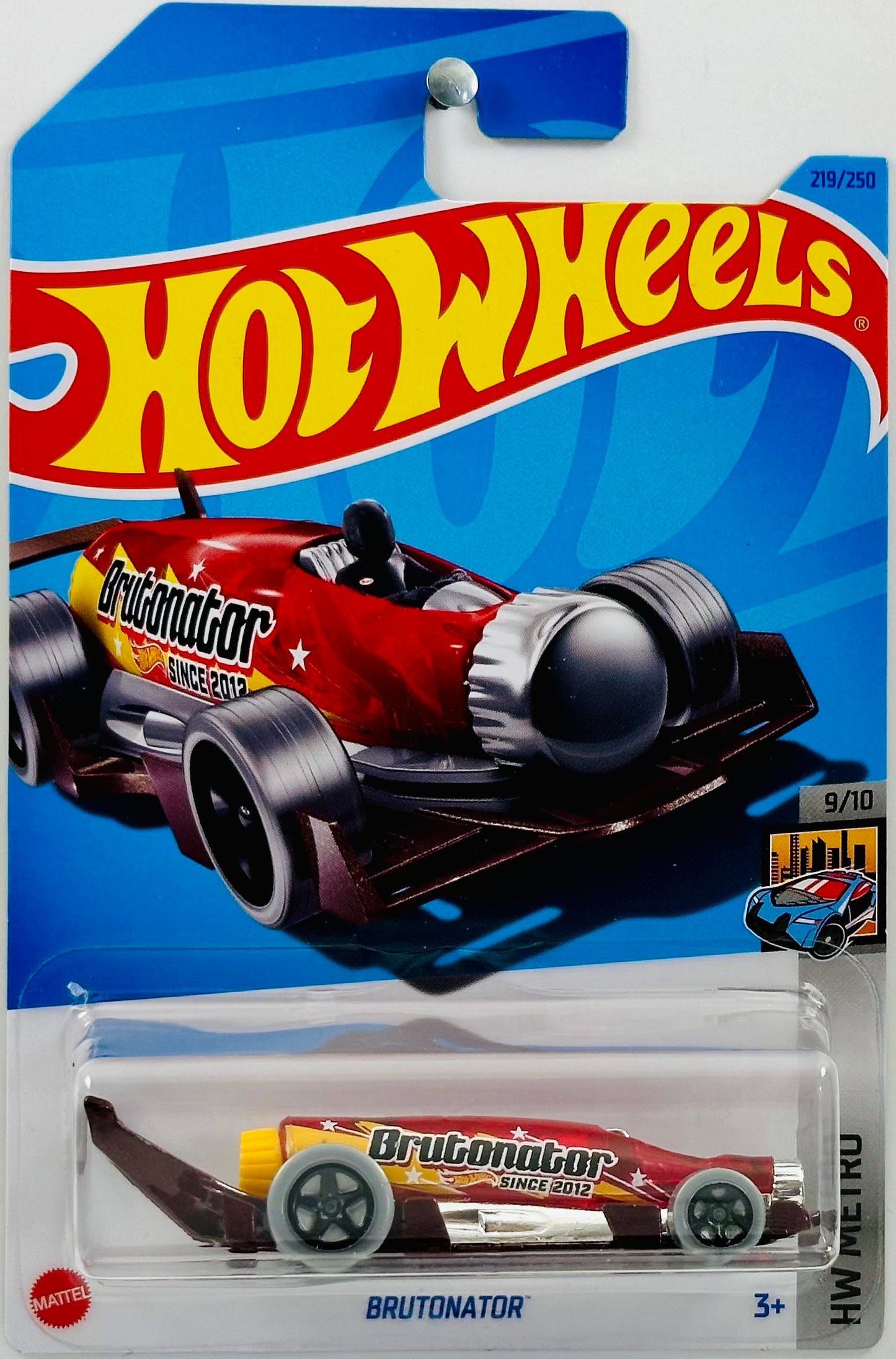 Hot Wheels 2023 - Collector # 219/250 - HW Metro 09/10 - Brutonator - Transparent Red - IC