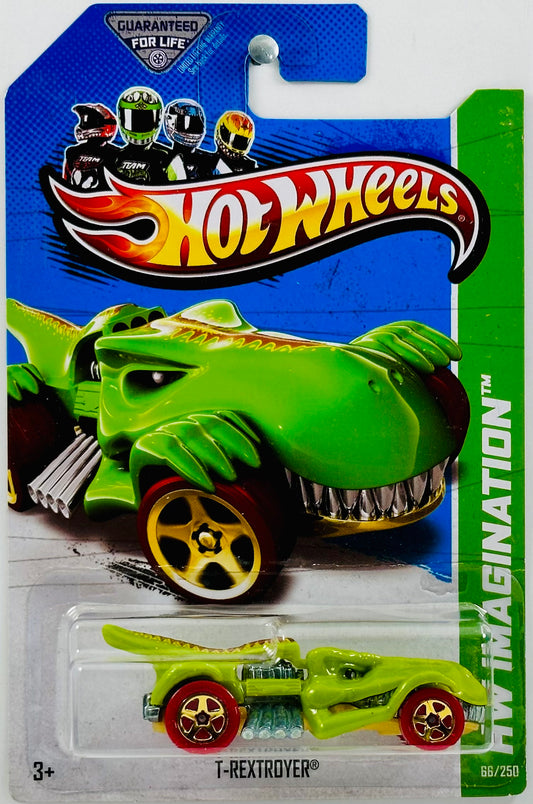 Hot Wheels 2013 - Collector # 066/250 - HW Imagination: Dino Riders - T-Rextroyer - Lime Green - USA