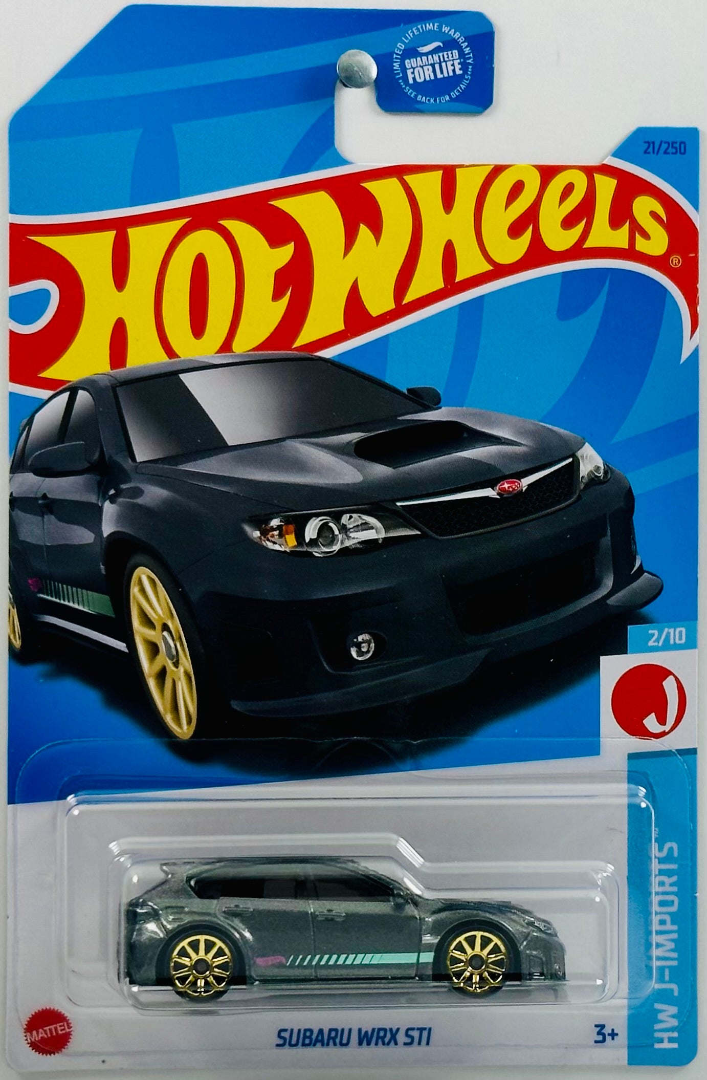 Hot Wheels 2023 - Collector # 021/250 - HW J-Imports 02/10 - Subaru WRX STI - Metalflake Dark Grey - USA
