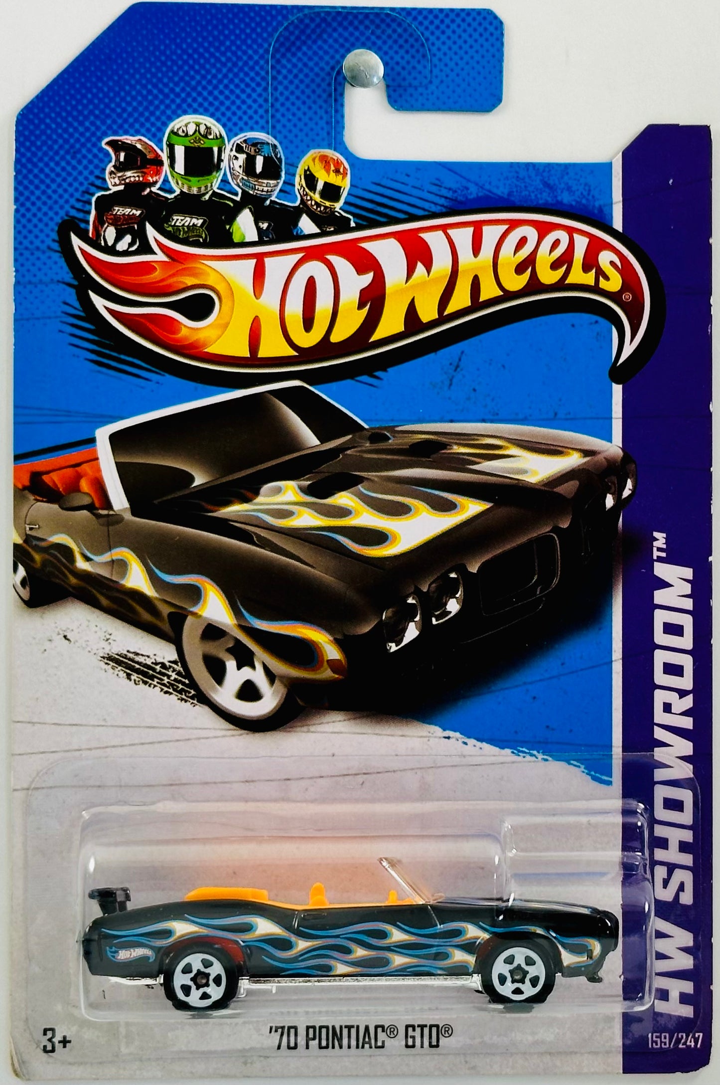 Hot Wheels 2012 - Collector # 159/247 - HW Showroom: Heat Fleet 09/10 - '70 Pontiac GTO - Black - USA NC