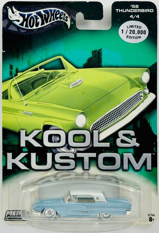Hot Wheels 2004 - Auto Affinity: Kool & Kustom 04/04 - '58 Thunderbird - Metalflake Light Blue - Metal Body & Real Riders - Limited to 20,000