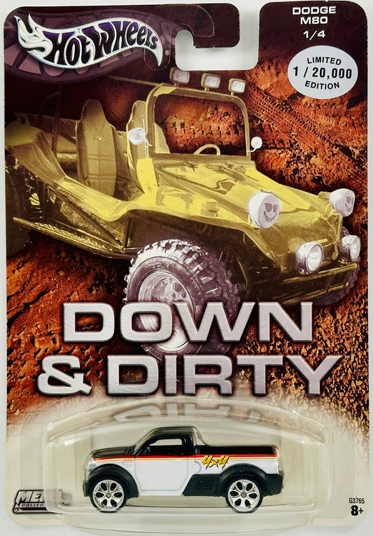 Hot Wheels 2004 - Auto Affinity: Down & Dirty 01/04 - Dodge M80 - Black & White - Metal Body & Real Riders - Limited to 20,000