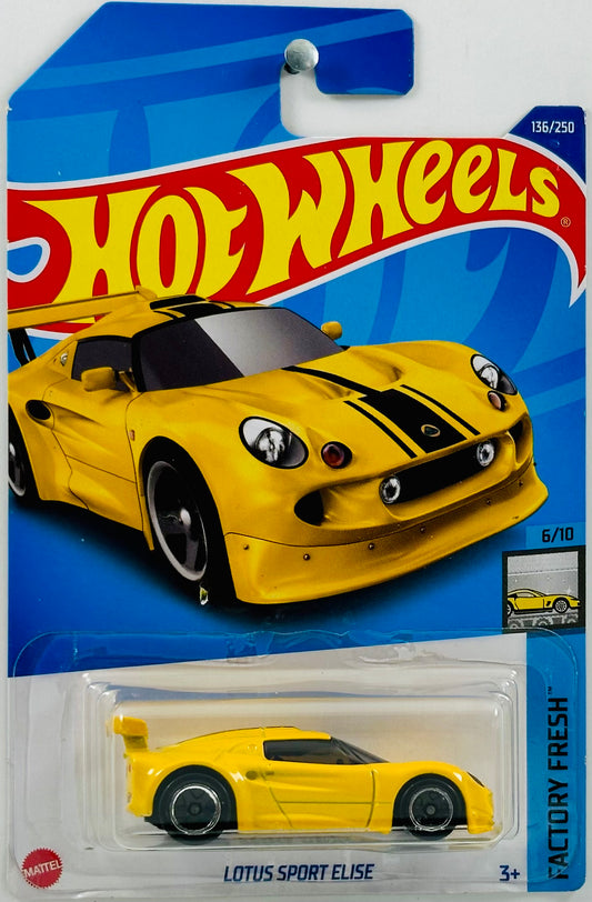 Hot Wheels 2022 - Collector # 136/250 - Factory Fresh 6/10 - Lotus Sport Elise - Yellow - IC